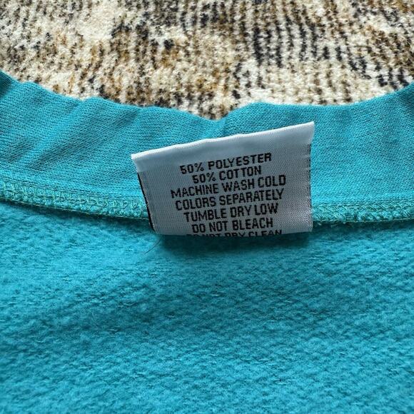 TKO Sportswear Grandma Cardigan S Blue Bird Graphic Granny VTG 90s Ugly Sweater - Picture 7 of 10